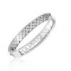18ct gold White Diamond moving letters Happiness bangle