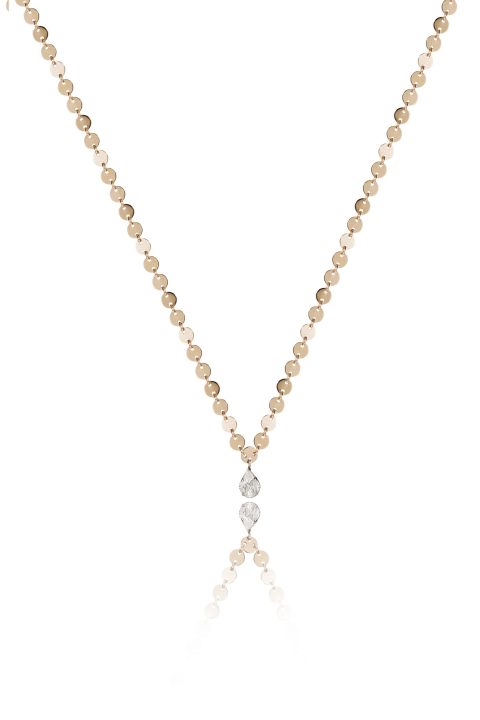 18ct gold White Diamond Magic Pear Shape short necklace