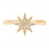 Yellow gold, An 18ct gold ring, set with 0.12ct white diamonds. Star measures 7mm Brilliant Cut diamonds