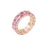 Pink sapphire eternity ring set in 18ct gold with approximately 8.50ct of natural pink sapphires