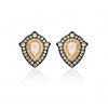 pair of 18ct rose gold Once Upon Time princess stud earrings