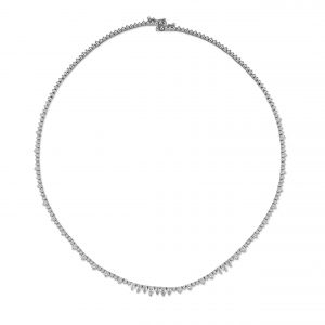 An 18ct white gold Classic Diamond necklace created by Monan with 4.50 carats of mixed brilliant cut diamonds