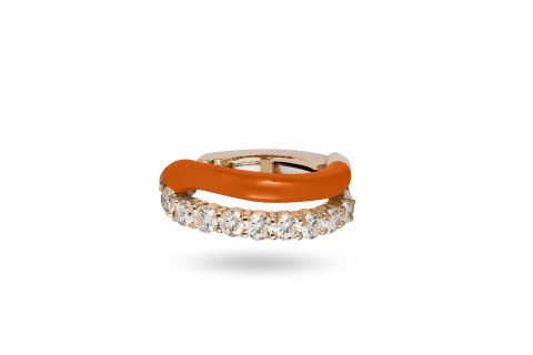 18ct gold and Brilliant Cut White Diamond and Enamel ear cuff. Select your preffered colour Sold Individually No Piercing Required