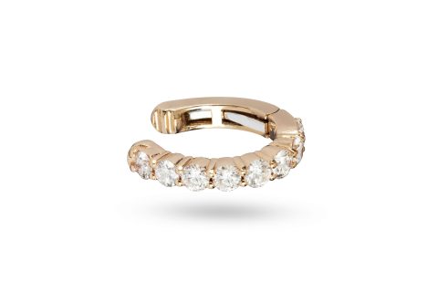 18ct gold White Baguette Cut Diamond ear cuff with approximate diamond weight 0.55ct