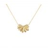 An 18Ct gold Penacho necklace set with 0.26ct of white diamonds suspended from an 18 inch chain