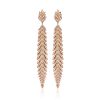 A pair of 18ct rose gold flexible earrings from Secret Garden collection with total gold weight of 17.23gr