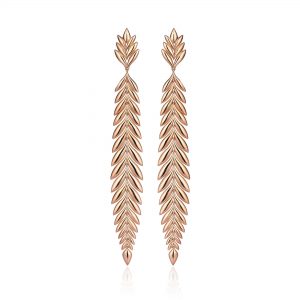 A pair of 18ct rose gold flexible earrings from Secret Garden collection with total gold weight of 17.23gr