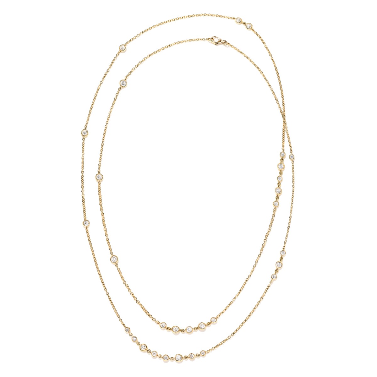 DIAMOND CHAIN NECKLACE 18CT YELLOW GOLD