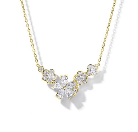Loves Me Lots Diamond and 18k yellow gold Daisy Flower Necklace