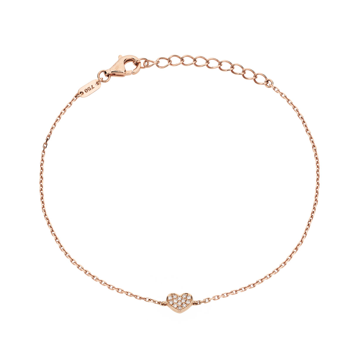 HEART BRACELET IN ROSE GOLD