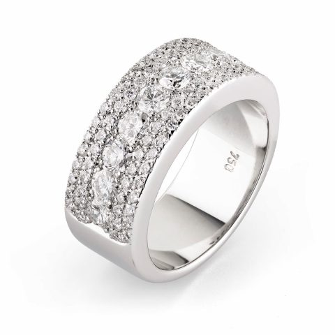 PRE-LOVED 1.30CT DIAMOND HALF ETERNITY RING SET IN 18K WHITE GOLD